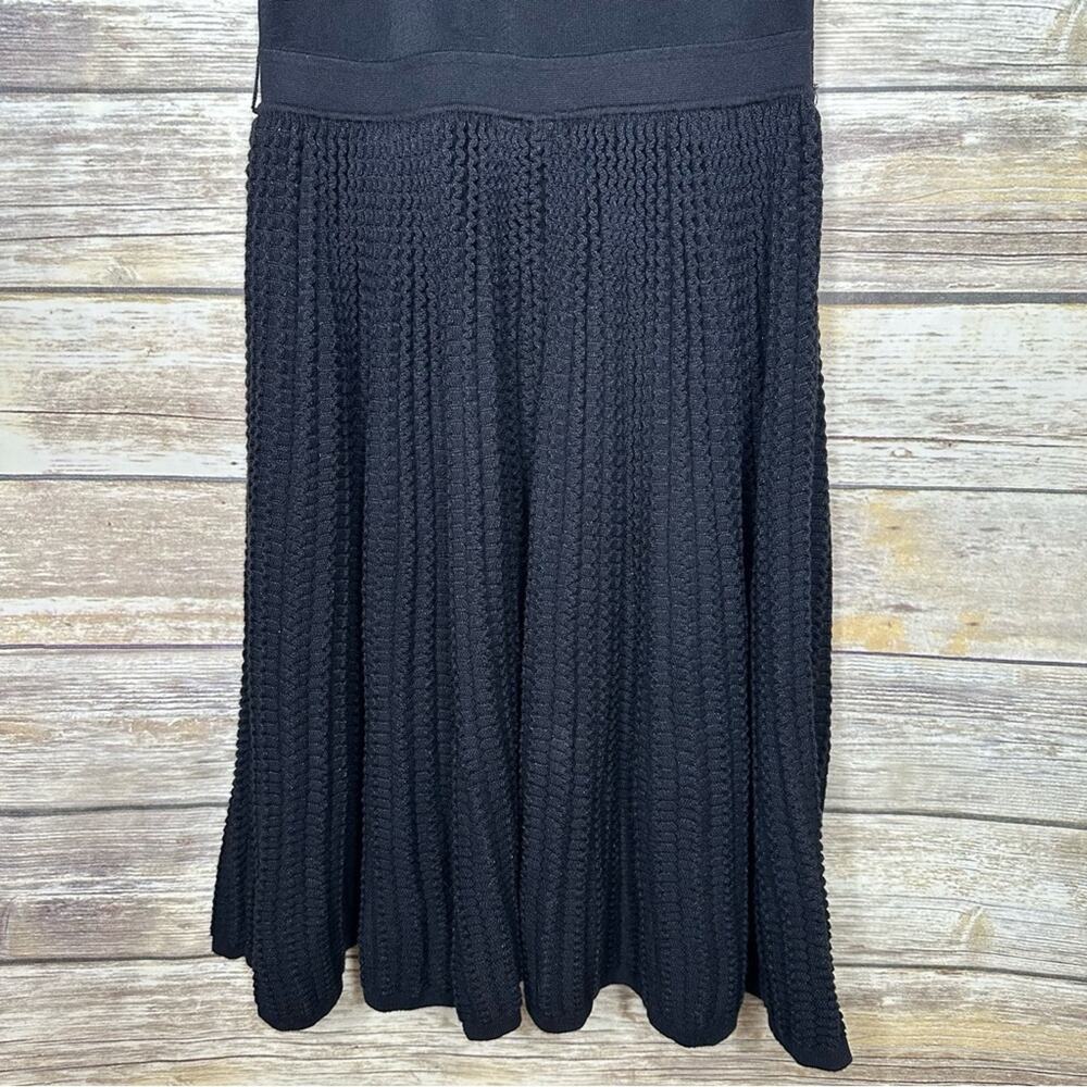 Ted Baker Alicii Bow Belt Knit Fit & Flare Dress Black 1 (USA 0-2) - Picture 5 of 8
